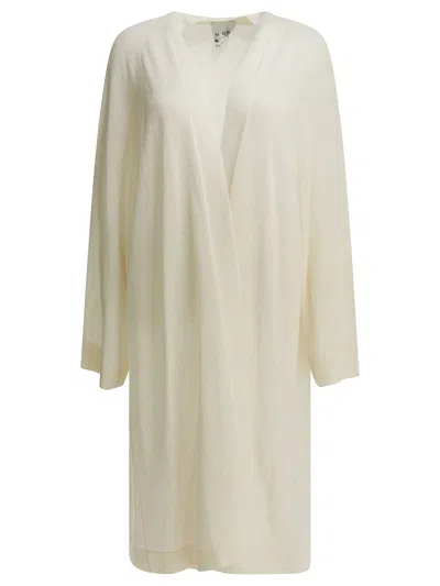 Sa Su Phi Silk Blend Long Cardigan In White