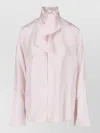 Sa Su Phi Silk Bow Neck Blouse In Pink