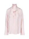 Sa Su Phi Silk Bow Neck Blouse In Pink