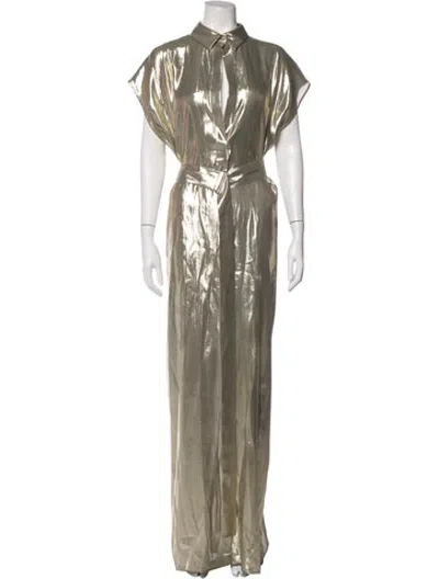 Pre-owned Sa Su Phi Silk Long Dress W/ Tags In Green