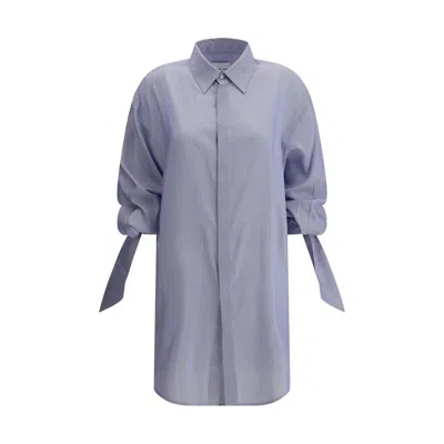 Sa Su Phi Silk Pattern Women's Shirt In Blue