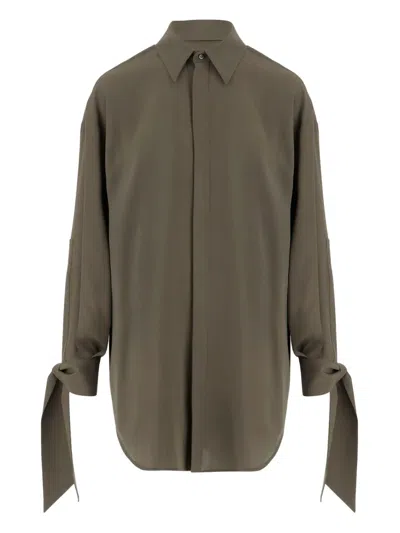 Sa Su Phi Susanna Silk Shirt In Verde Scuro