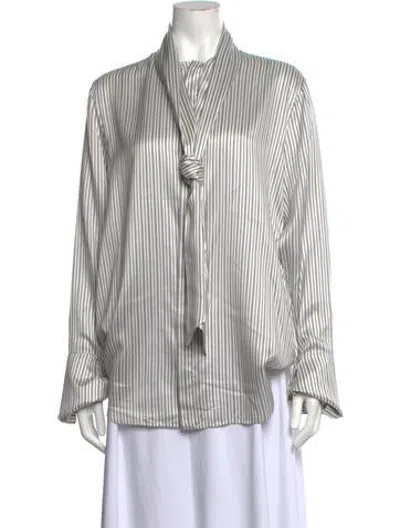Pre-owned Sa Su Phi Silk Striped Blouse In Multicolor