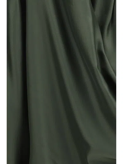 Sa Su Phi Silk Wrap Blouse In Green