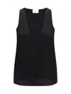 Sa Su Phi Silk-blend Tank Top In Black