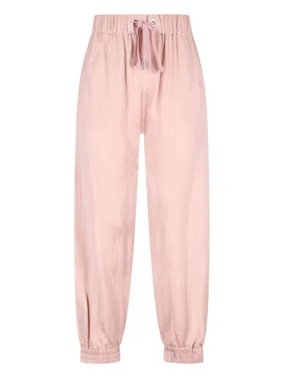Sa Su Phi Silk-blend Trousers For Women In Pink