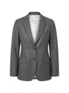 Sa Su Phi Single-breasted Wool Blazer In Gray