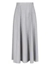 Sa Su Phi Flared Maxi Skirt In Grey