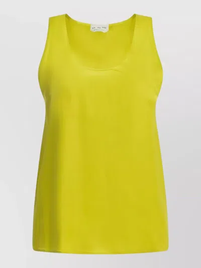 Sa Su Phi Sleeveless Scoop Neck Plain Womens Top In Green