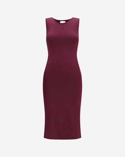 Sa Su Phi Sleeveless Slim-fit Long Silk Dress In Purple