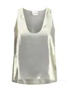 Sa Su Phi Metallic-finish Tank Top In Silver