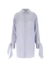 Sa Su Phi Susanna Silk Shirt With Striped Pattern In Light Blue