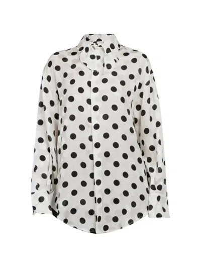 Sa Su Phi Su Polka-dot-print Shirt In White
