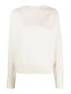 Sa Su Phi Long Sleeves Sweater In White