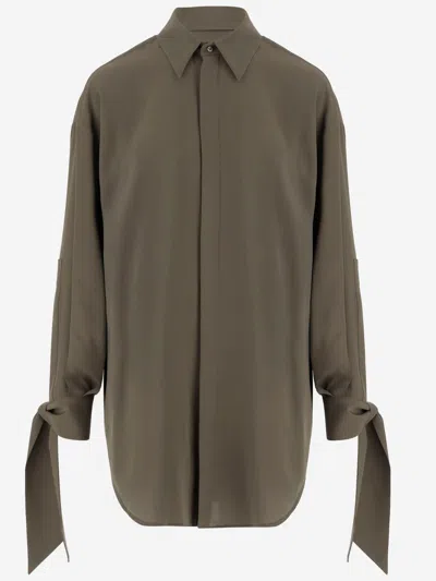 Sa Su Phi Susanna Silk Shirt In Verde Scuro