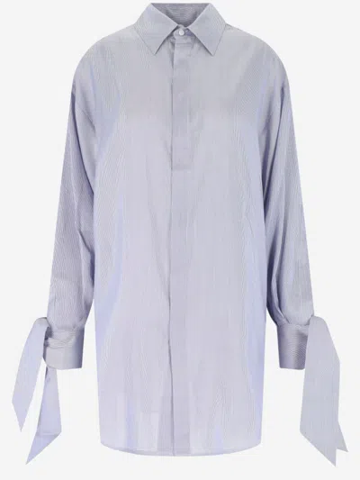 Sa Su Phi Susanna Silk Shirt With Striped Pattern In Blue