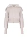 Sa Su Phi Jen Brushed-effect Zip-up Cardigan In Pink