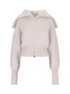 Sa Su Phi Jen Brushed-effect Zip-up Cardigan In Pink