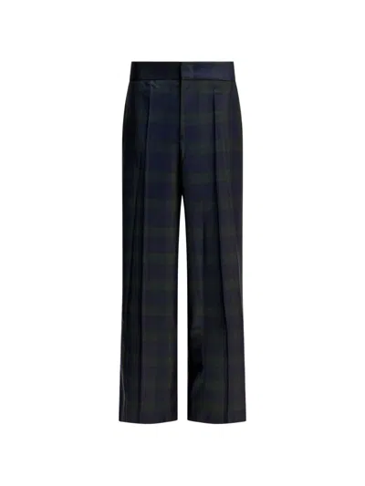 Sa Su Phi Tartan-check Wool Trousers In Multi