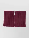 Sa Su Phi Textured Ribbed Scarf For All Seasons In Burgundy