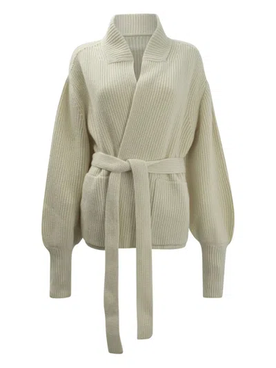 Sa Su Phi Tie-waist Cardigan In Green