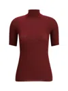 Sa Su Phi Ribbed Knit Top In Red
