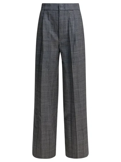 Sa Su Phi Grey Wool Silk Trousers In Gray
