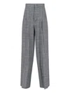 Sa Su Phi High Waist Wide Leg Trousers With Pleats In Multi