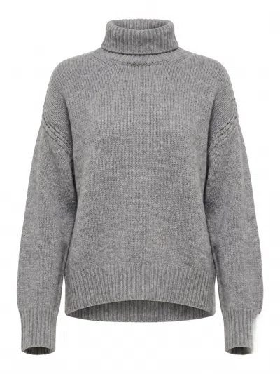 Sa Su Phi Cut-out Roll-neck Sweater In Gray
