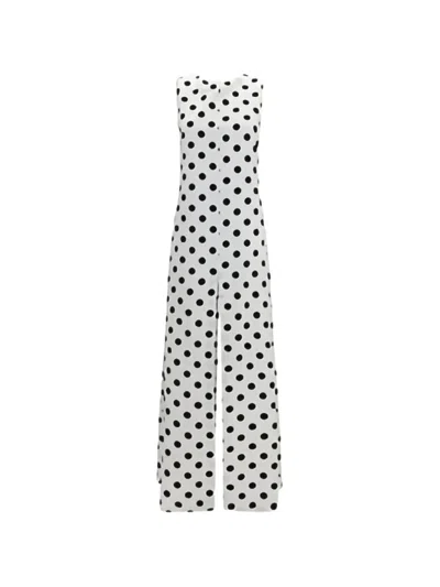 Sa Su Phi Tuxedo Polka-dot Maxi Dress In Multi