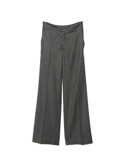 Sa Su Phi Tuxedo Pressed-crease Tailored Trousers In Gray