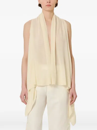 Sa Su Phi Two Ways Poncho Blouse In 뉴트럴