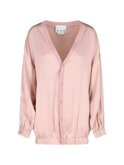 Sa Su Phi V-neck Cardigan In Pink