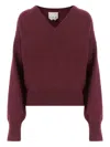 Sa Su Phi Lavinia V Neck Cashmere Sweater In Red