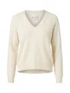 Sa Su Phi V Neck Sweater In White