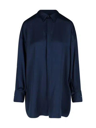 Sa Su Phi Valentina Silk Blend Shirt In Blue