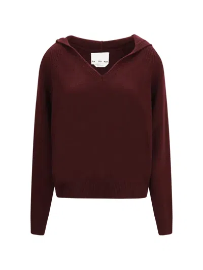 Sa Su Phi V-neck Hoodie In Violett