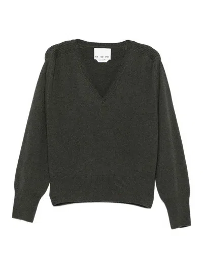 Sa Su Phi V-neck Sweater In Green