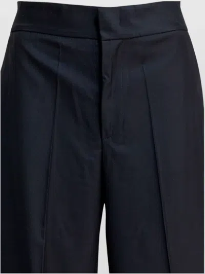 Sa Su Phi Wide Leg Trousers Pleated Front In Black
