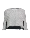 Sa Su Phi Woman Cape Silver Size 6 Metallic Polyester, Polyamide