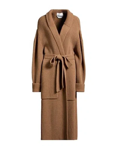 Sa Su Phi Woman Cardigan Camel Size 6 Merino Wool, Cashmere In Brown