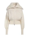 Sa Su Phi Woman Cardigan Ivory Size 4 Mohair Wool, Polyamide, Wool