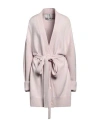 Sa Su Phi Tied-waist V-neck Cardi-coat In Pink