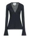 Sa Su Phi Button-up Knit Top In Blue
