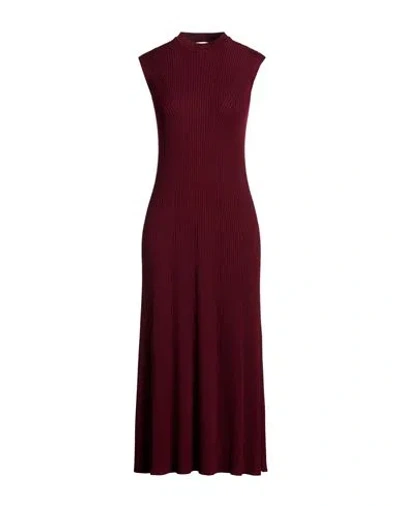 Sa Su Phi Woman Midi Dress Burgundy Size 6 Cashmere, Silk In Red