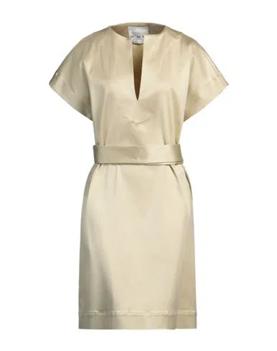 Sa Su Phi Woman Mini Dress Beige Size 6 Silk, Cotton, Elastane