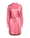 Sa Su Phi Woman Mini Dress Pink Size 6 Silk, Viscose In Pink