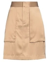 Sa Su Phi Woman Mini Skirt Khaki Size 6 Silk, Viscose In Beige