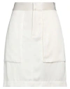Sa Su Phi Woman Mini Skirt White Size 6 Silk, Viscose In White