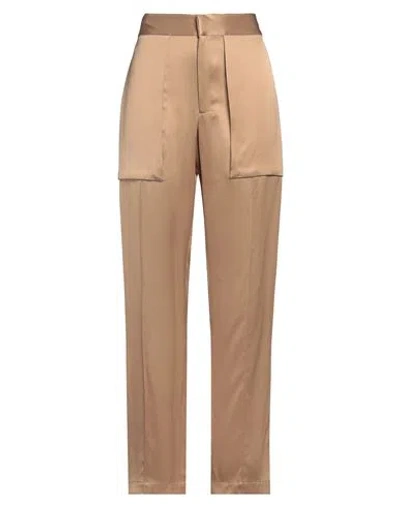 Sa Su Phi Woman Pants Sand Size 6 Silk, Viscose In Brown
